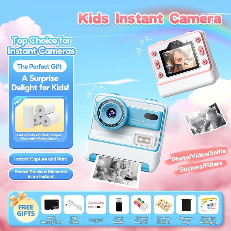 Kids Instant Print Camera